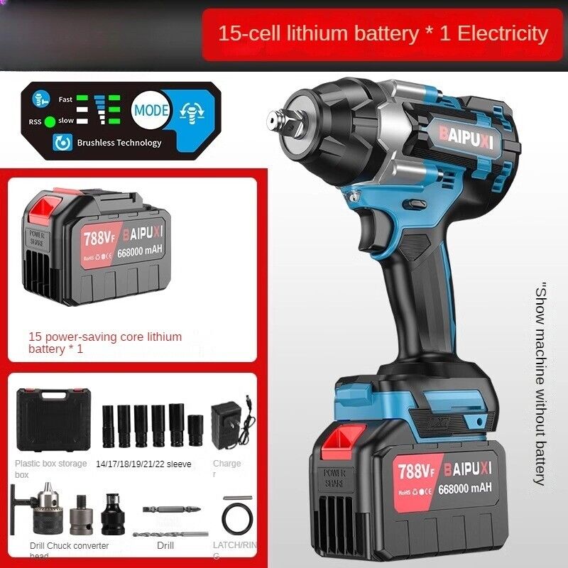 Electric Wrench Brushless Torque Electric Wrench Wind Gun Lithium Electric Tool