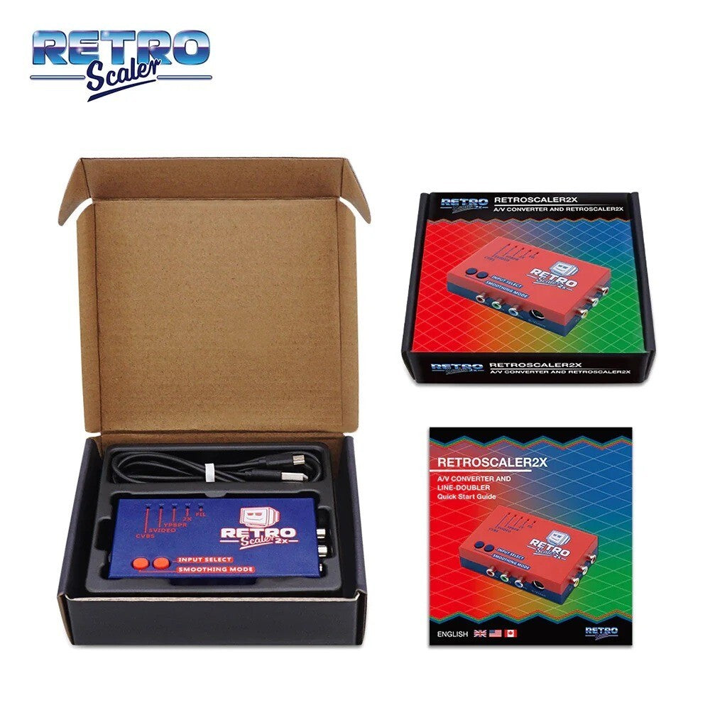 NEW RetroScaler2x AV to HDMI Up-Scaler Converter Line-Doubler Retro Consoles