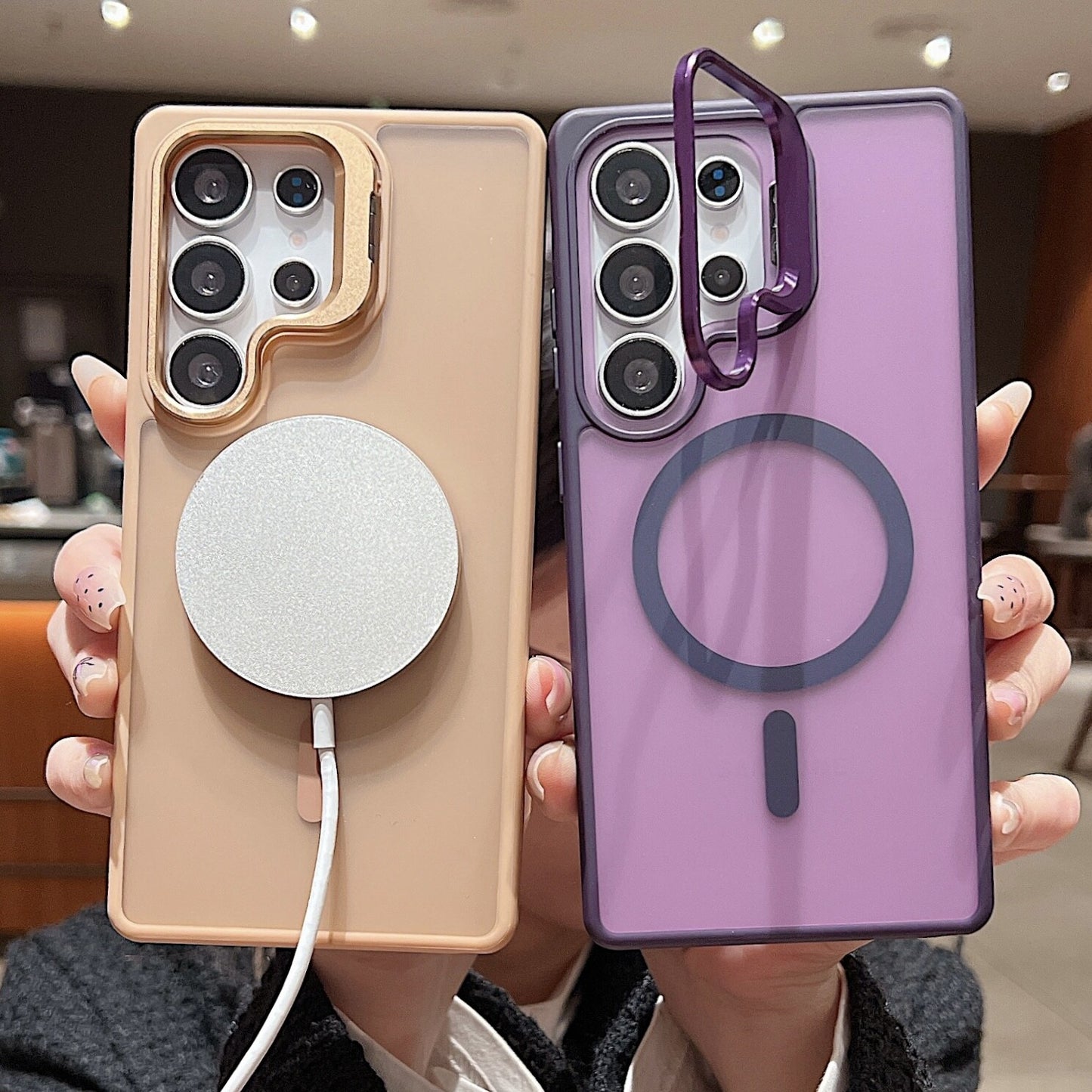 For Samsung S25 Ultra/S25/S24/S23 Mag Safe Magnetic Case Matte Translucent Cover