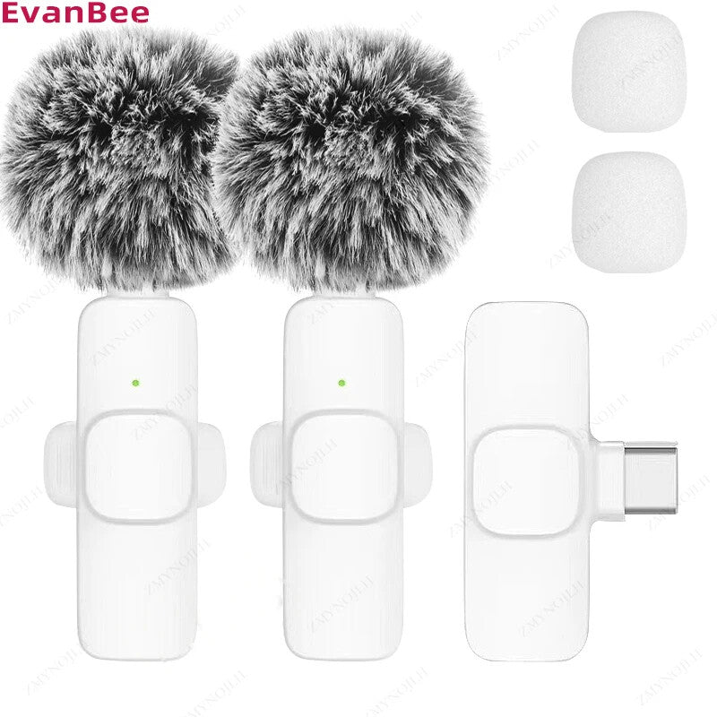 New Wireless Lavalier Microphone Portable Audio Video Recording Mini Microphone