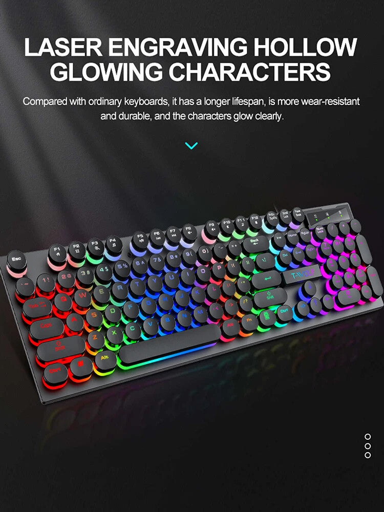 Shadow Mechanical Feeling, Keyboard, Desktop Computer Lluminated Wired Keyboard