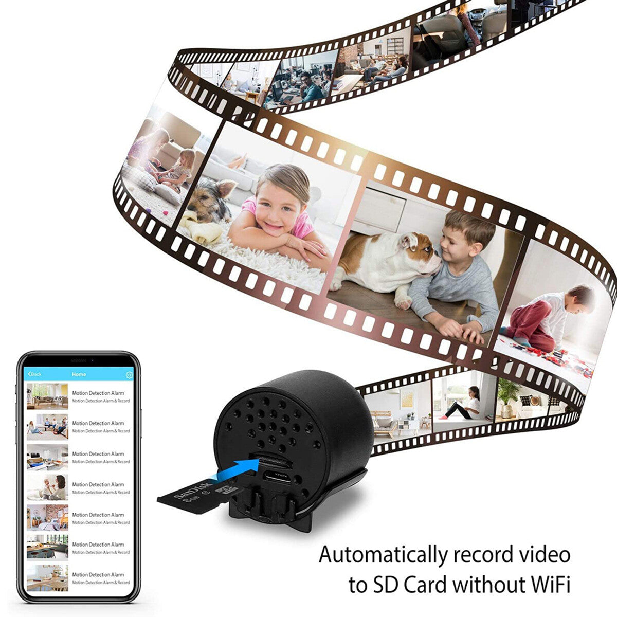 1080P Mini Camara Oculta Espia De Seguridad WiFi Inalambrica Con Audio y Video