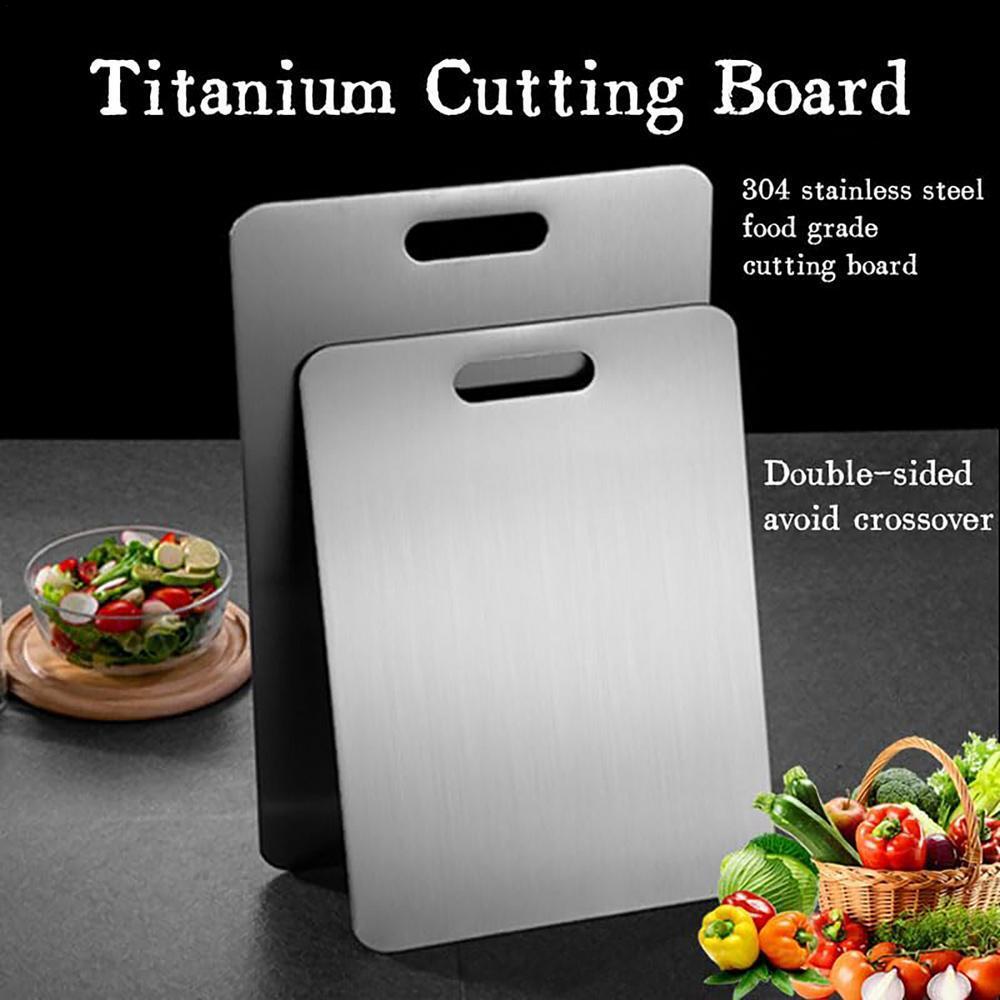 Titanium Cutting Board Double-Sided Titanium Cutting Boards for Kitchen Camping