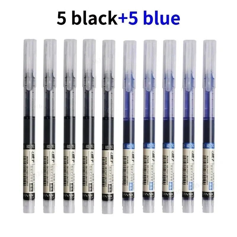 10Pcs Gel Pen Set with 0.5mm Precision Writing Tip - Smooth, Quick-Drying, Kawai