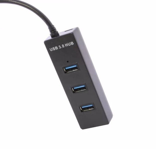4-Port USB 3.0 Hub Splitter Multi Adapter High Speed For PC Mac Desktop Laptop