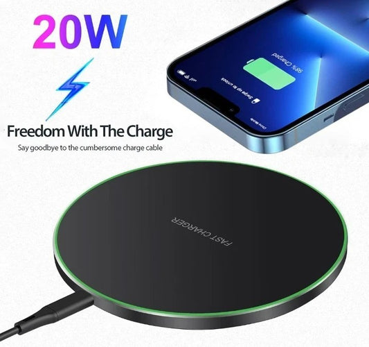 20W Wireless Charger Fast Charging Pad Mat For iPhone 16 Pro Max 15 14 13 12 XS