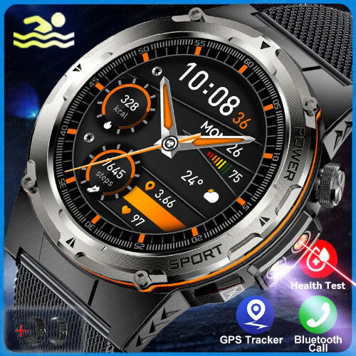 Smartwatch IP68 Outdoor Sport Watch Fitness Tracker Health Monitor BT Call