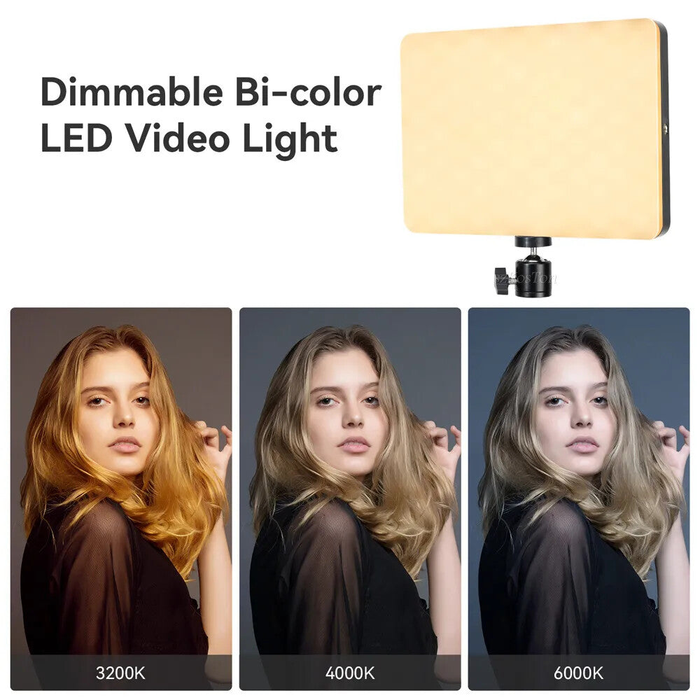 8/12 Inch LED Photography Video Light Panel Lighting Photo Studio Lamp Kit