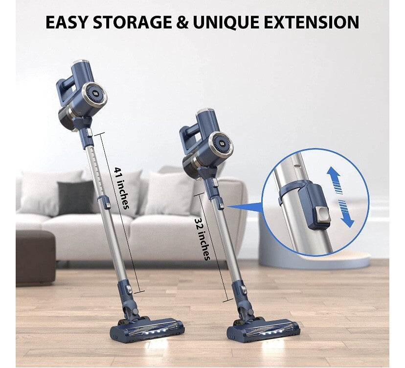 Prettycare Cordless Stick Vacuum Cleaner Lightweight for Carpet Floor Pet Hair