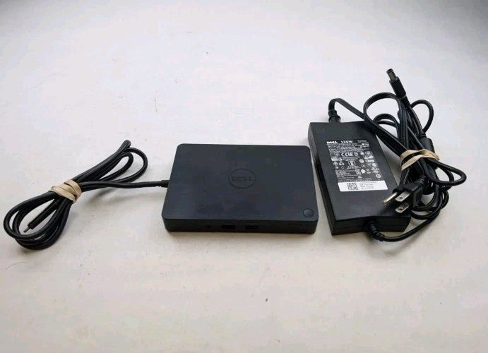 Dell WD15 K17A USB-C Dock Docking Station K17A001 With 130W A/C Adapter