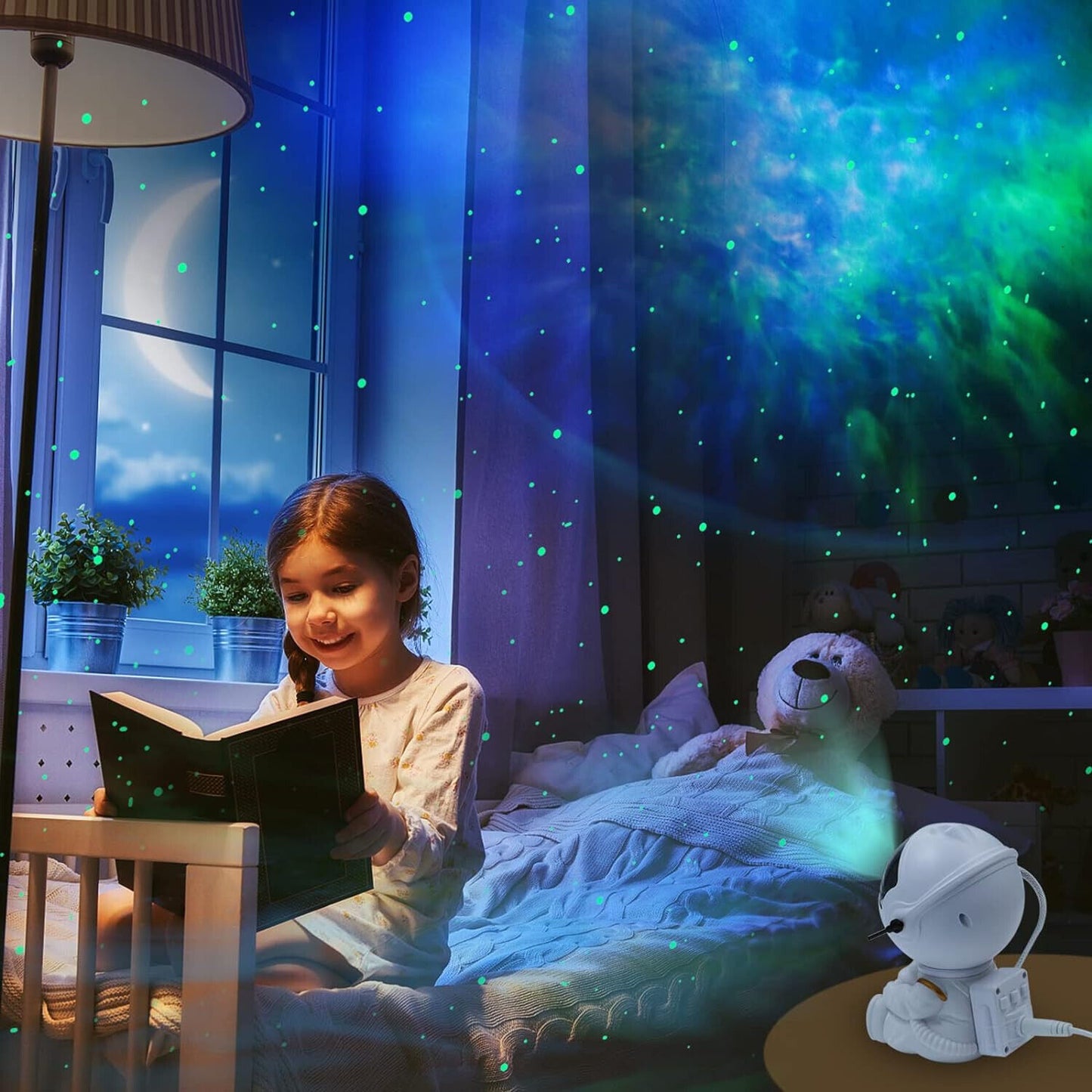 Star Projector Galaxy Night Light - Astronaut Space Buddy Projector with Remote
