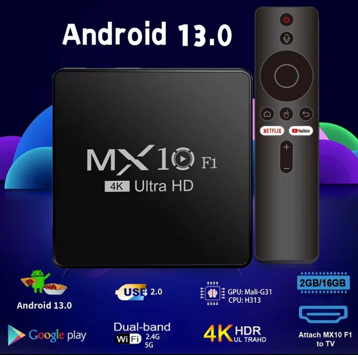 tv box decoder 2024 4k android 13 mx10 f1 digital wholesale