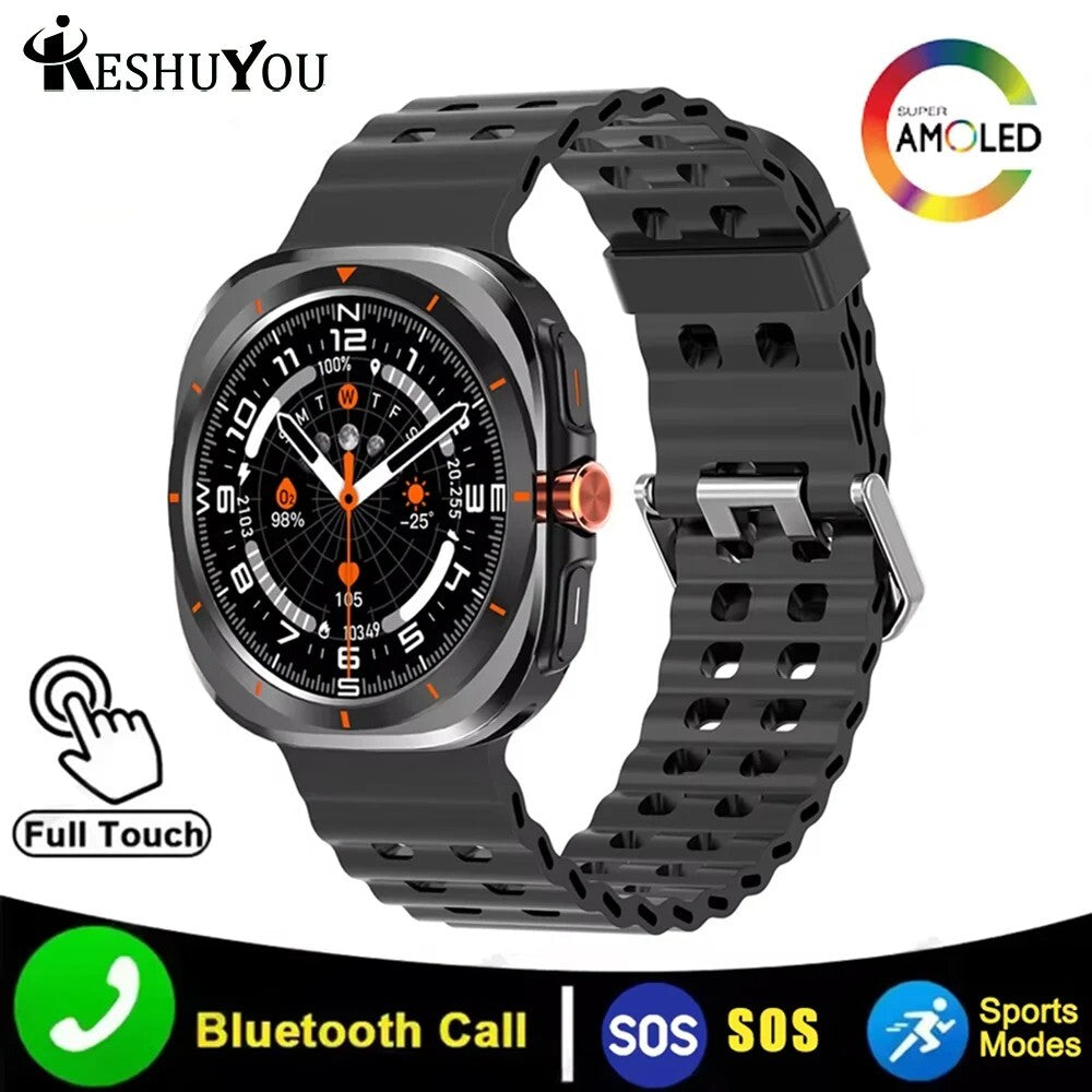 KESHUYOU 2025 New Bluetooth Talk Smart Watch 1.52 inch HD Games Health Android