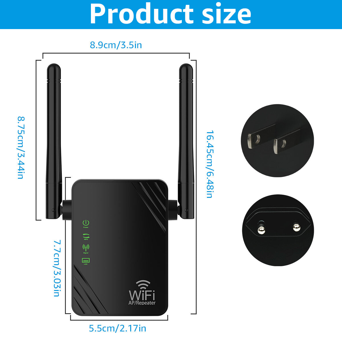 Upgraded WiFi Range Extender 300Mbps Internet Booster Wireless Signal Repeater