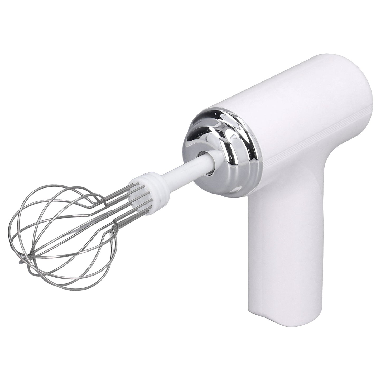 (White)Electric Cordless Hand Mixer Handheld Egg Whisk AN