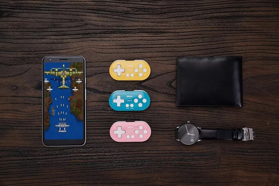 8BitDo Zero 2 Bluetooth Gamepad for Switch, PC, and Android (Blue)