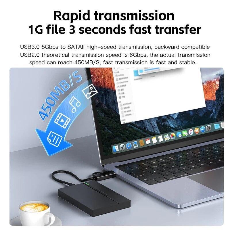 2.5" External Hard Drive Enclosure USB 3.0 Disk Case 6tb Supports 7mm 9.5mm (US)