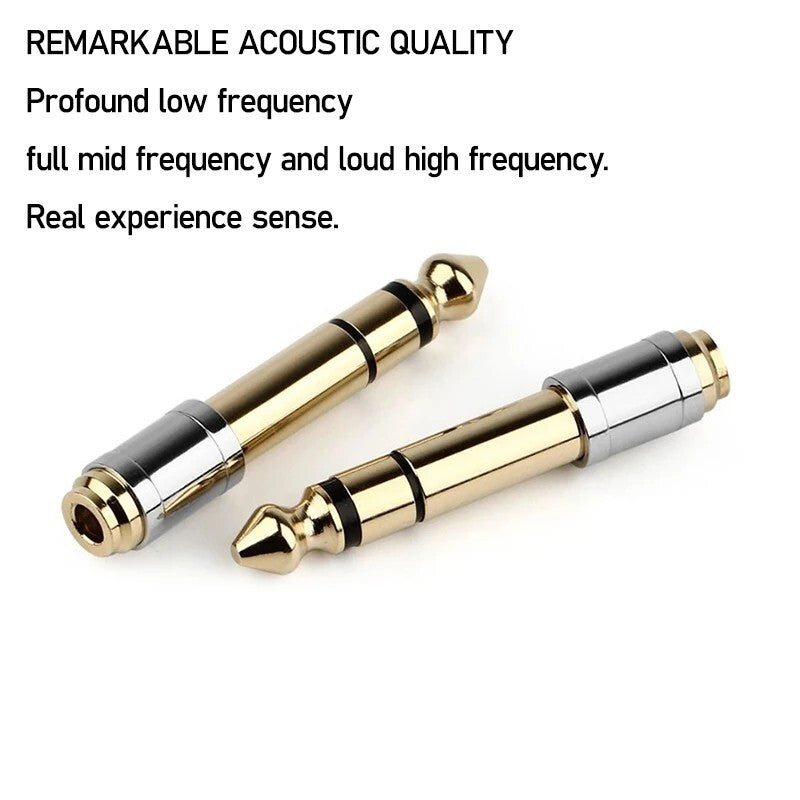 3pcs 6.35mm To 3.5mm Converters 1/4" Male 1/8" Female Jack Headphone Adapter