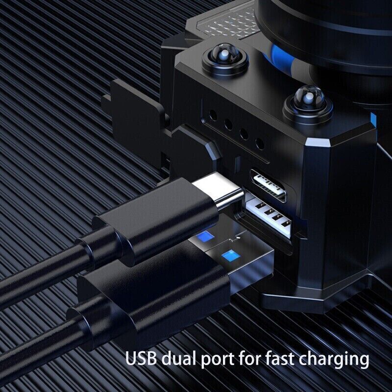 2 Pack USB Rechargeable LED Headlamp Headlight Head Light Waterproof Flashlight