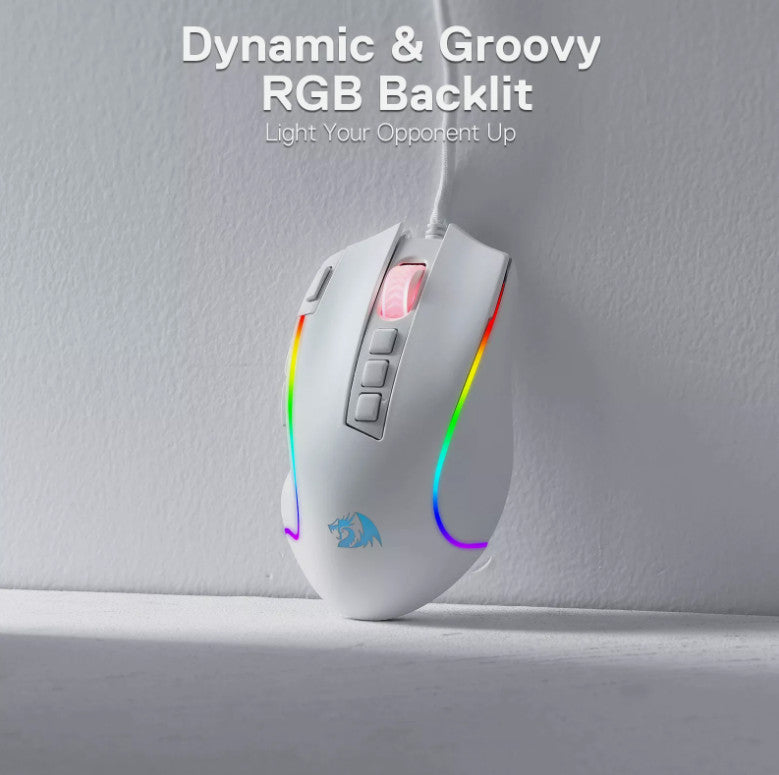 Redragon M612 Predator RGB Gaming Mouse, 8000 DPI Wired Optical, 11