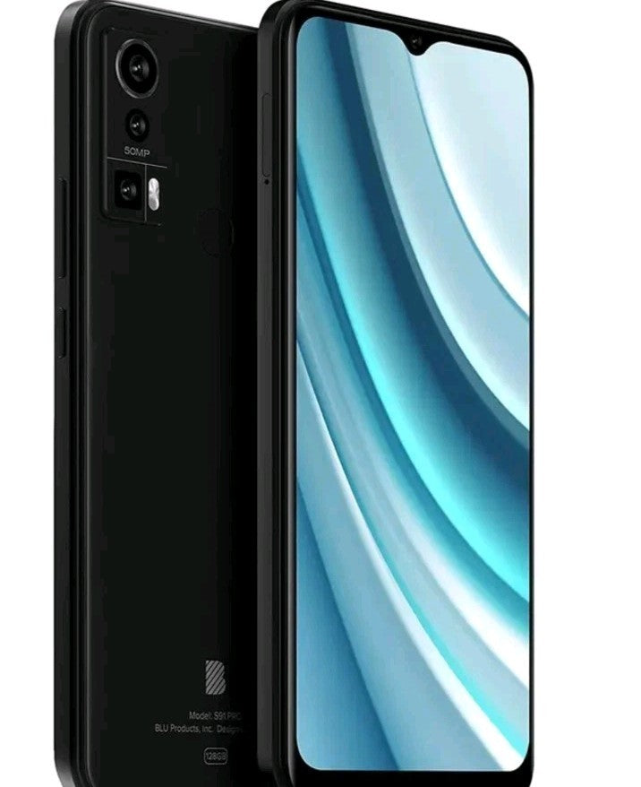 BLU S91 Pro GSM Unlocked 6.5" 128GB / 4GB RAM Android Smartphone (Black)