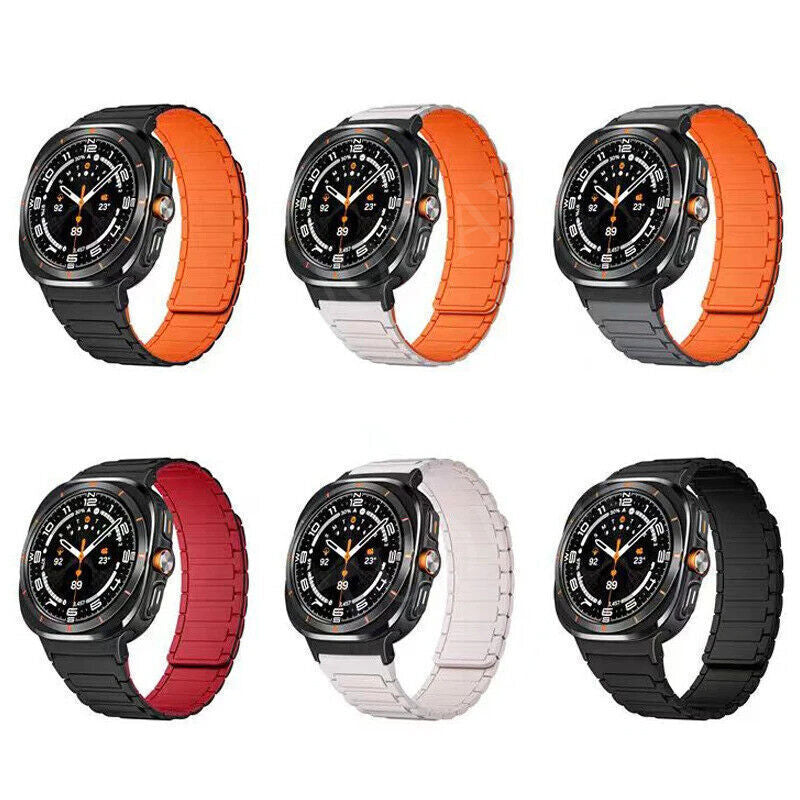 Quick Fit Silicone Band for Samsung Galaxy Watch Ultra 47mm Magnetic Loop Strap