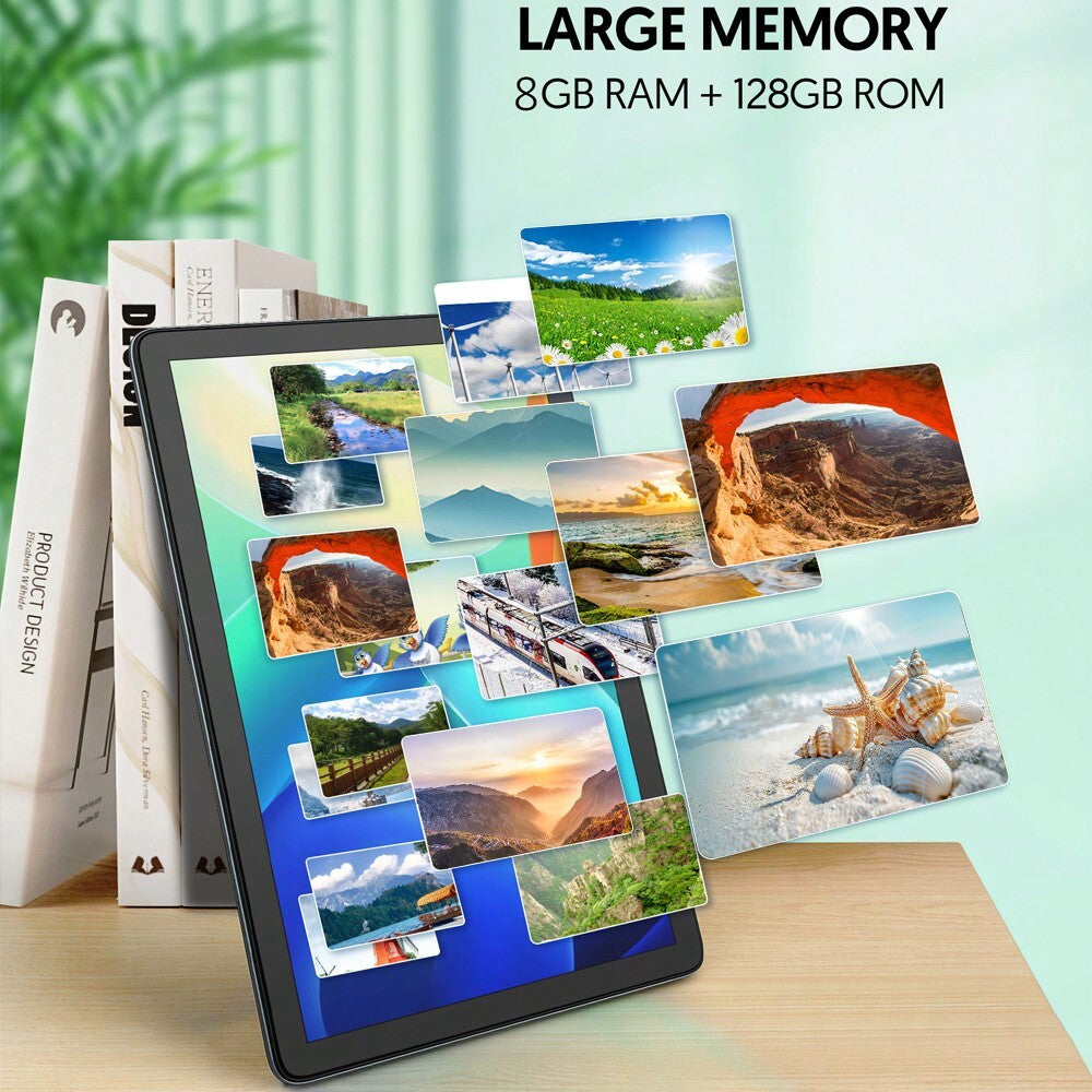 10.1" Android 14 2-in-1 Tablet - 8GB/128GB/1TB, Octa-Core, 8000mAh, 5G WiFi 6
