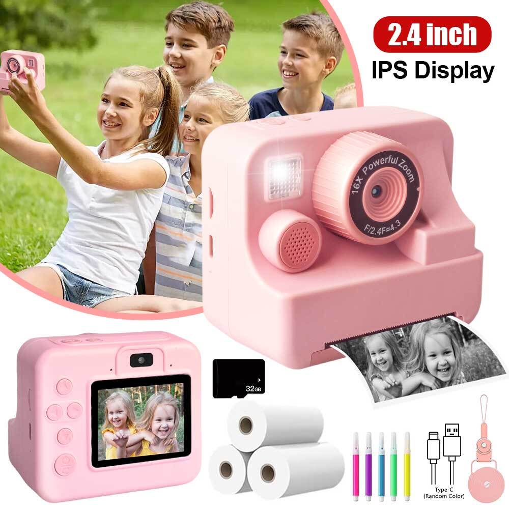 1080P Kids Camera Instant Print 32GB Instant Cameras That Print Photos Gifts  m