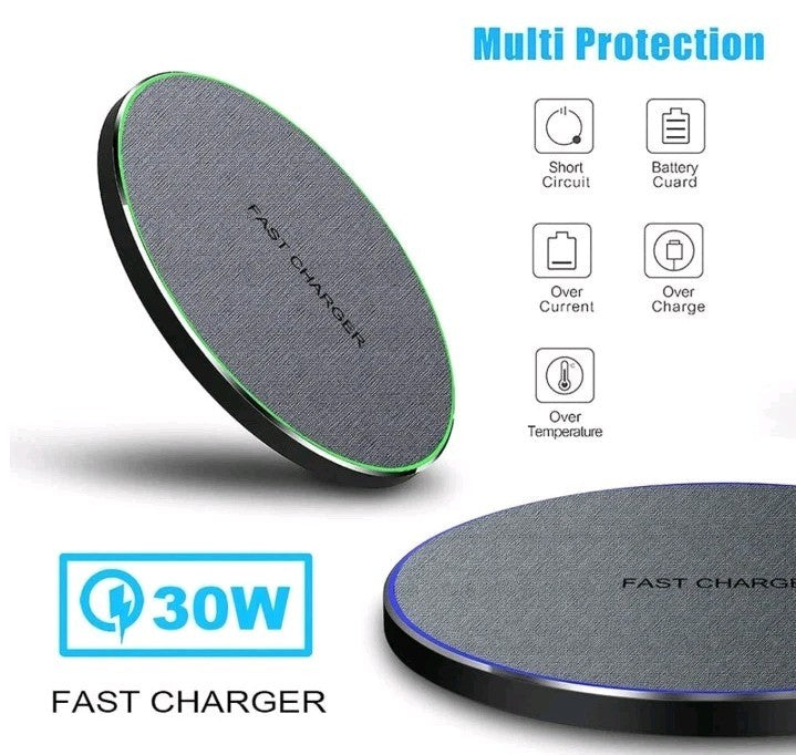 US 30W Wireless Charger Charging Pad Mat For iPhone 16 15 Pro Max 14 13 12 XS XR