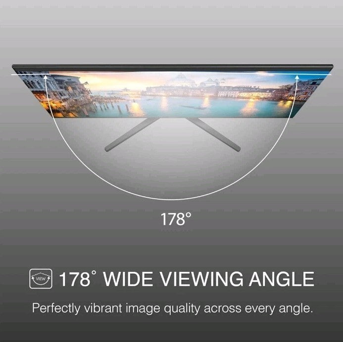 27" FHD Monitor, 1920x1080, 75hz, VESA, Tilt, HDMI/VGA, Slim Bezel