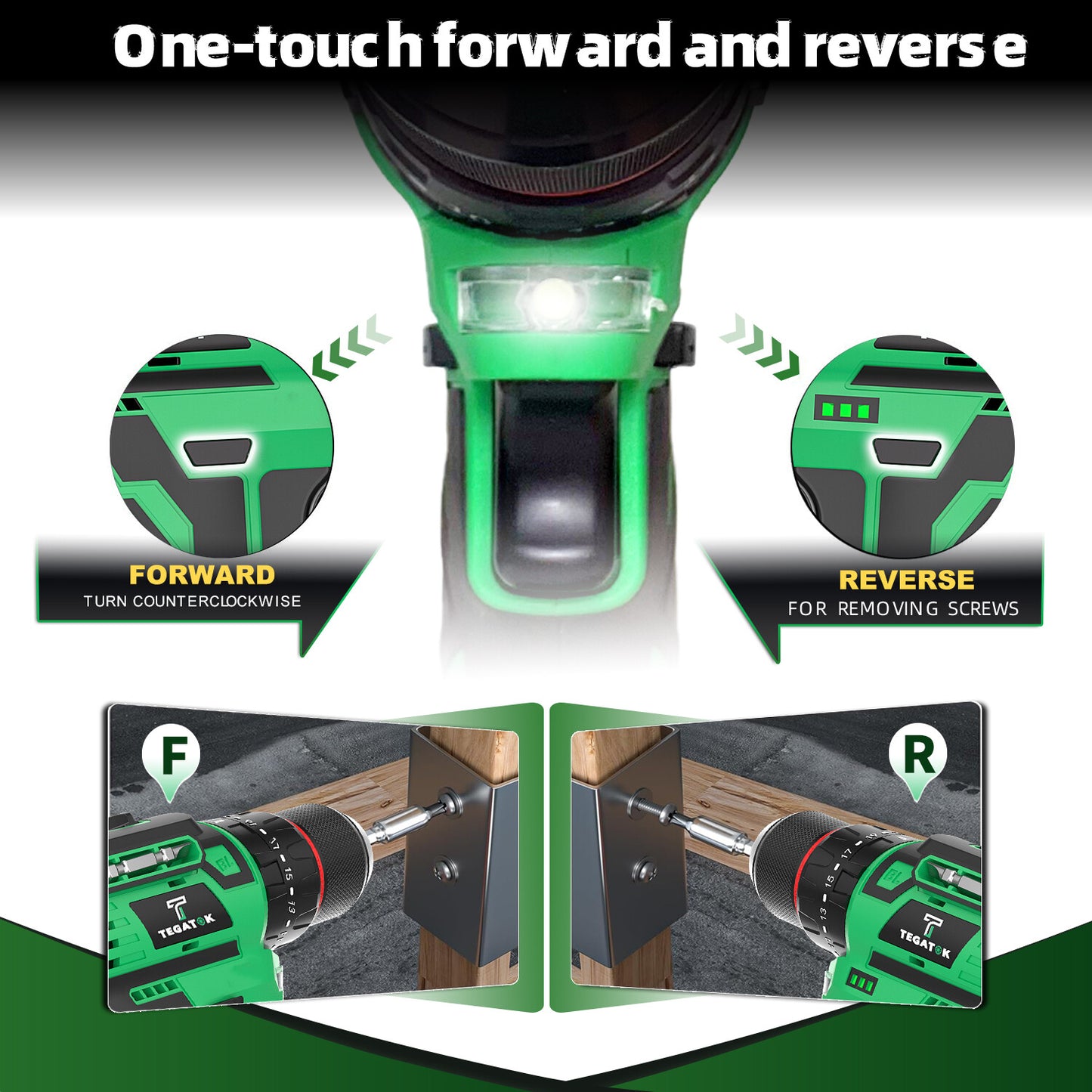 20V Cordless Brushless Drill Set,1/2 Inch Keyless Chuck Comes with Two Battery