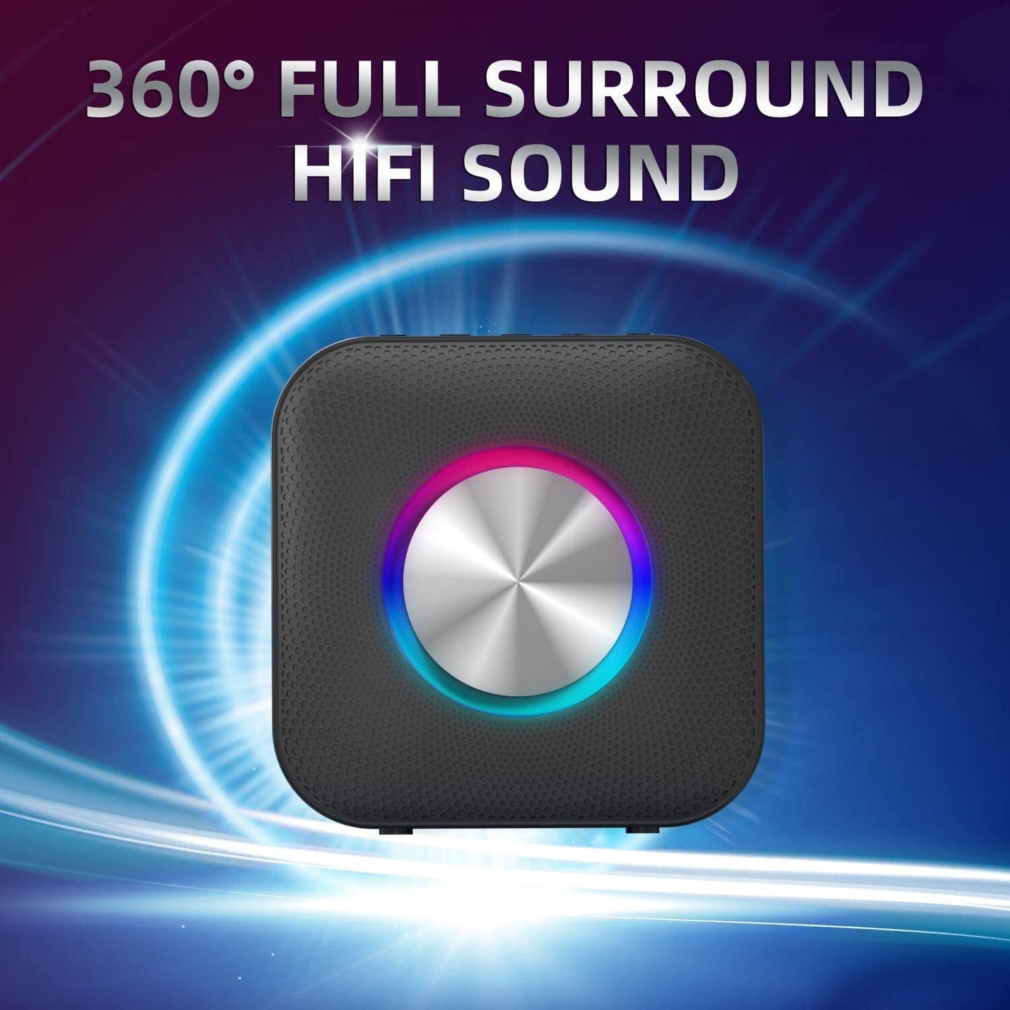 EDUPLINK Waterproof Bluetooth Speaker - Portable, Small with Loud Volume RGB
