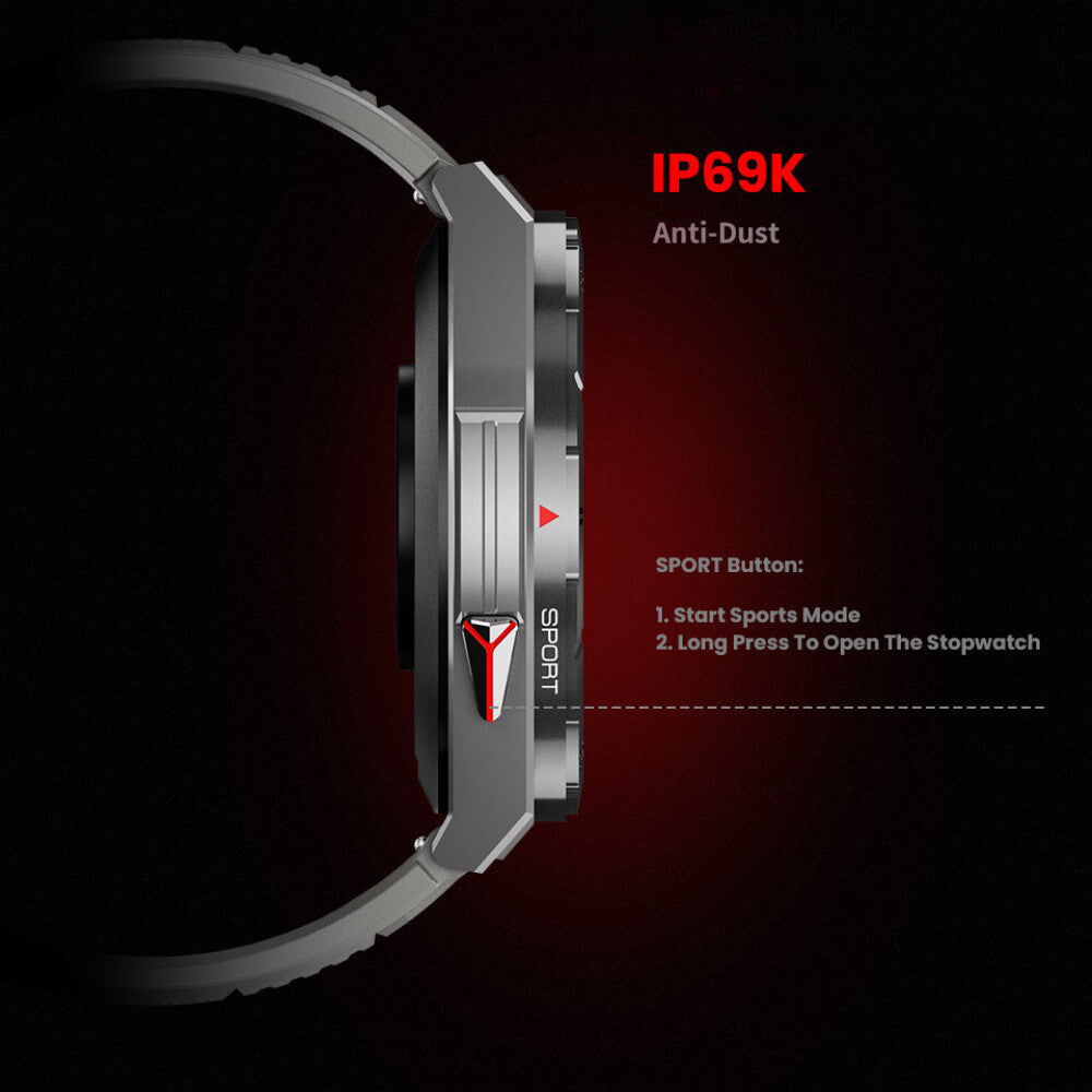 2025 Military Smart Watch (Call Receive/Dial) Rugged GPS Sport Fitness Tracker