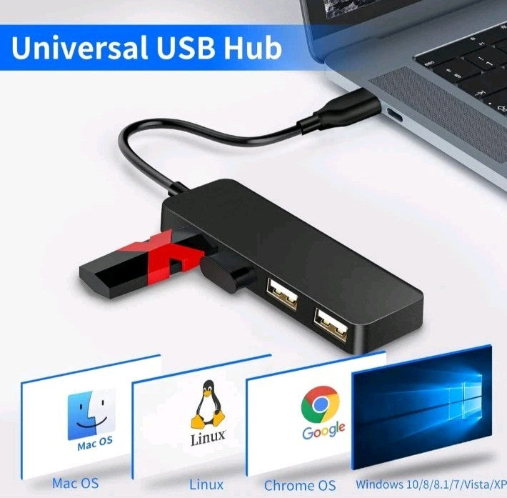 USB 3.0 Hub 4-Port USB Hub USB Splitter USB Expander for Laptops Flash Drive HDD