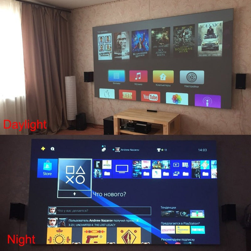 4:3 16:9 Anti Light 3D High Brightness Projector Screen Metal Screen with Hooks