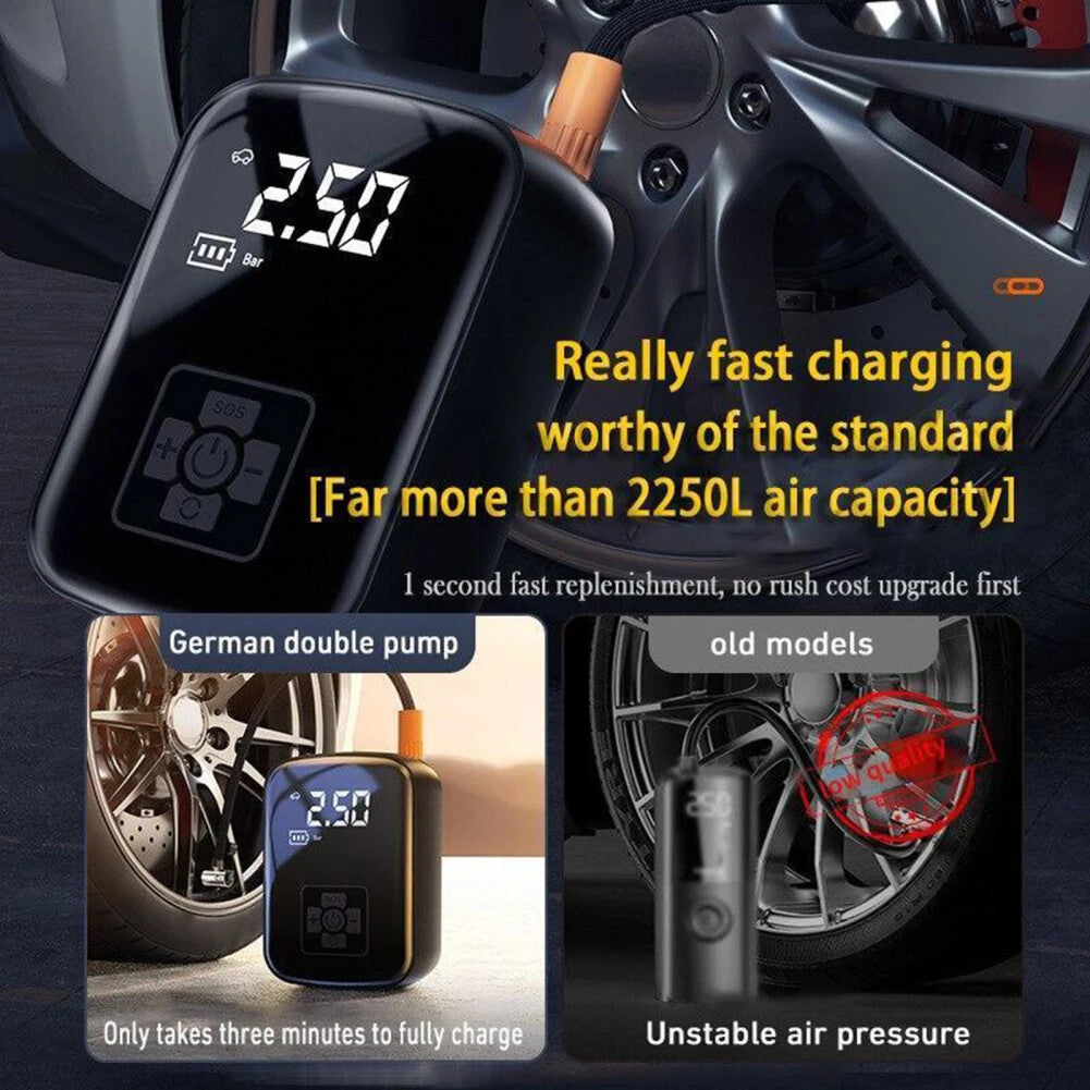 Fast Inflation Wireless Car Air Compressor Electric Tire Fill Pump Car Tire Ball