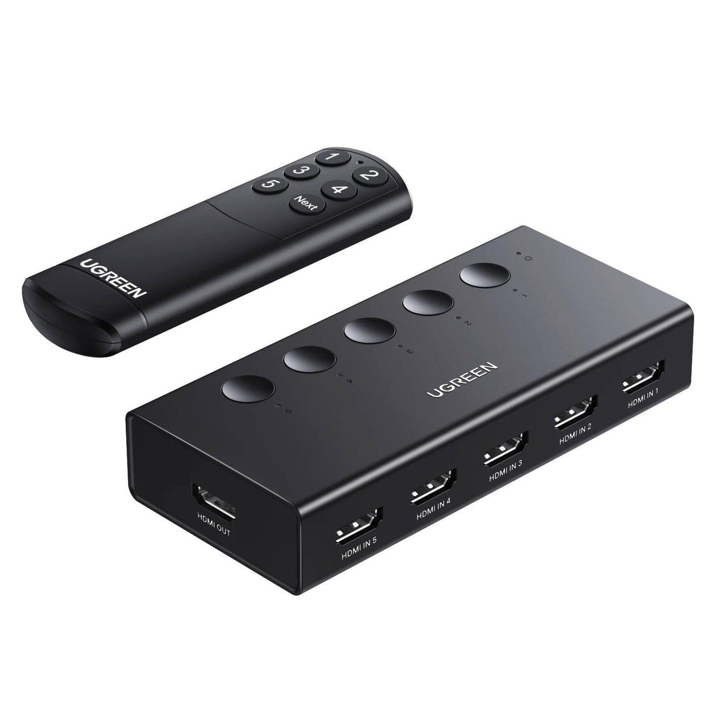 UGREEN HDMI Switch 5 in 1 Out 4K@60Hz Splitter with Remote 3D CEC HDR HDCP2.2 PS