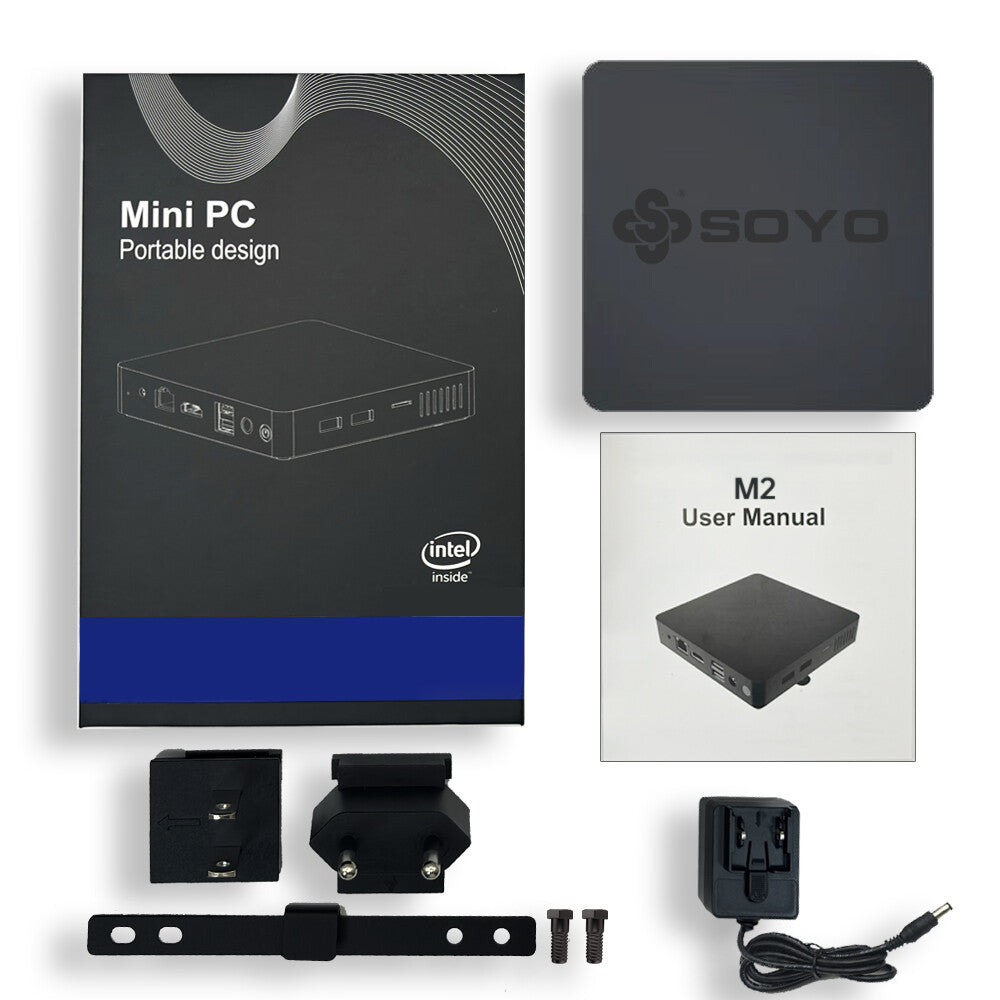 Mini PC Intel N3350 CPU 4G RAM 64G ROM VGA USB3.0 Support M.2 Win10Pro