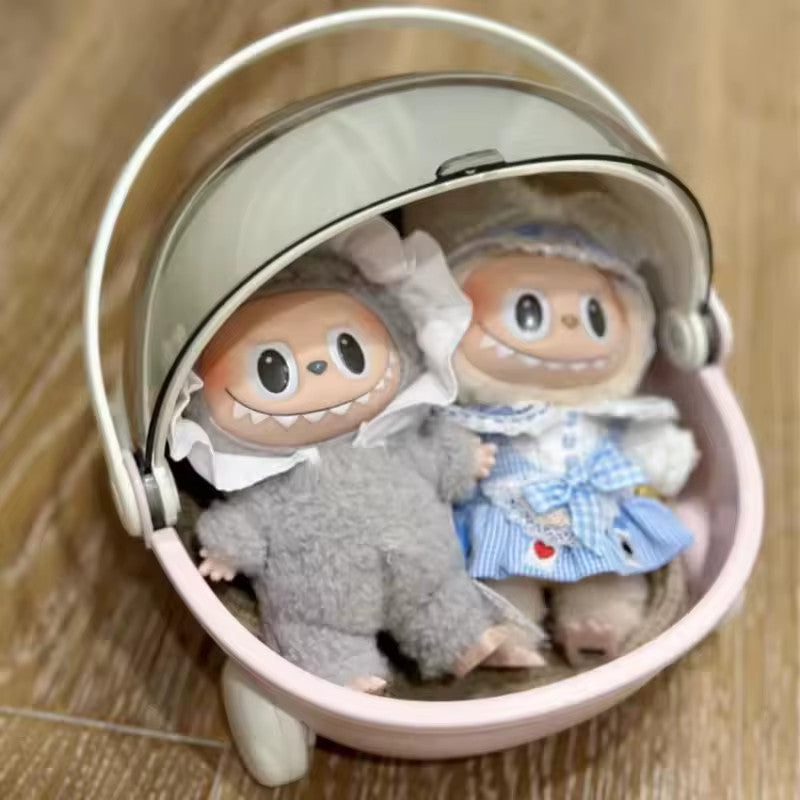 Labubu Baby Stroller Storage Box and Doll Cradle Furniture Accessories