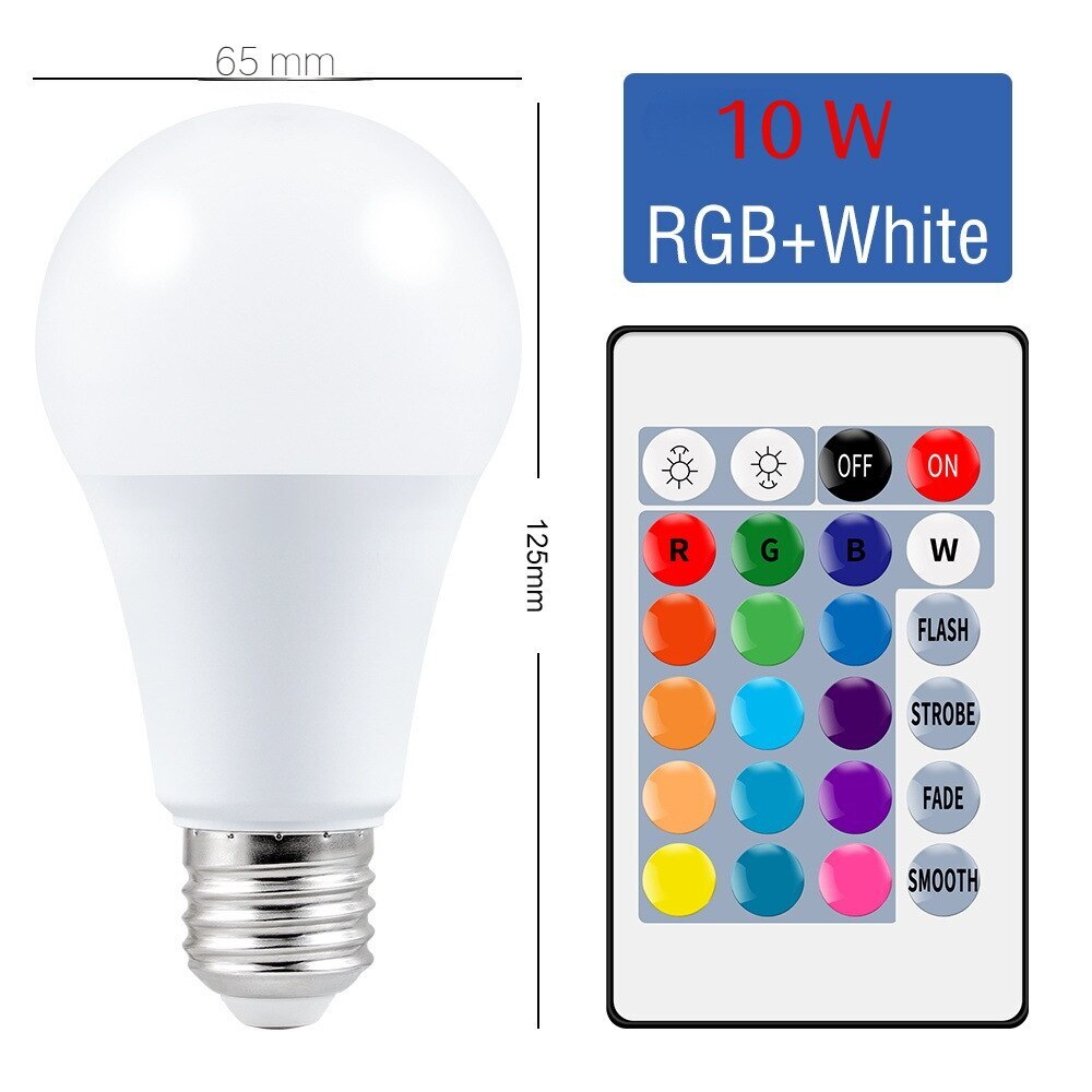 16 Color RGB Bulb LED - Multicolor Bulb - E27 Base - 220V Household Lighting