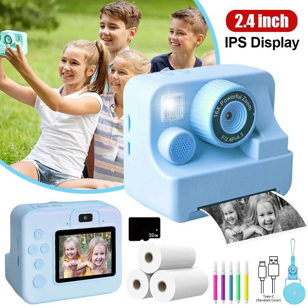 1080P Kids Camera Instant Print 32GB Instant Cameras That Print Photos Gifts  m