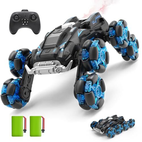 DEERC 8WD Off-Road RC Stunt Car 12-Channel Programmabl, 360° Rotation CB558