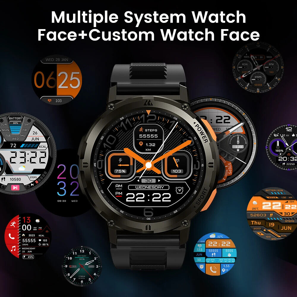 Smartwatches For Men SmartWatch Digital Fitness Electronic 5ATM Waterproof Sport