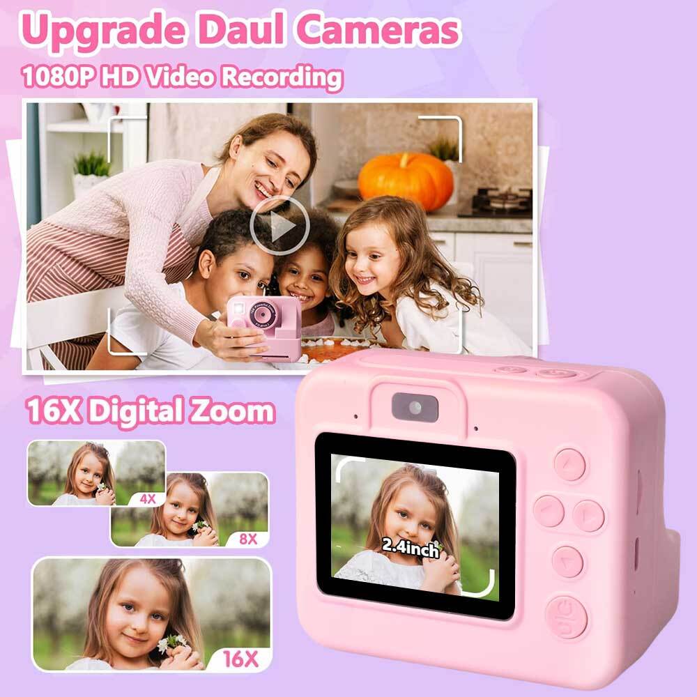 1080P Kids Camera Instant Print 32GB Instant Cameras That Print Photos Gifts  m