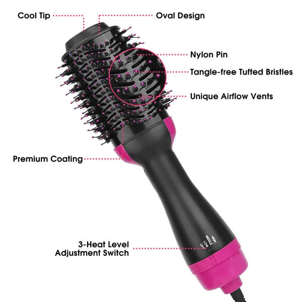 Hot Hair Brush 4 In 1 Hair Dryer Volumizer Brush Dryer Comb For Straightening Cu