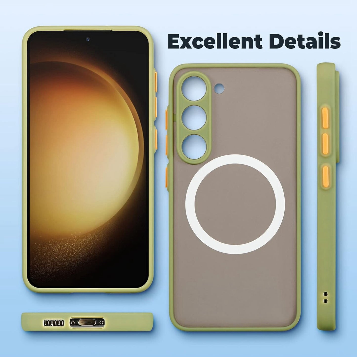 For Samsung Galaxy S25Ultra S24FE S23 Case Mag Safe Magnetic Frosted Phone Cover