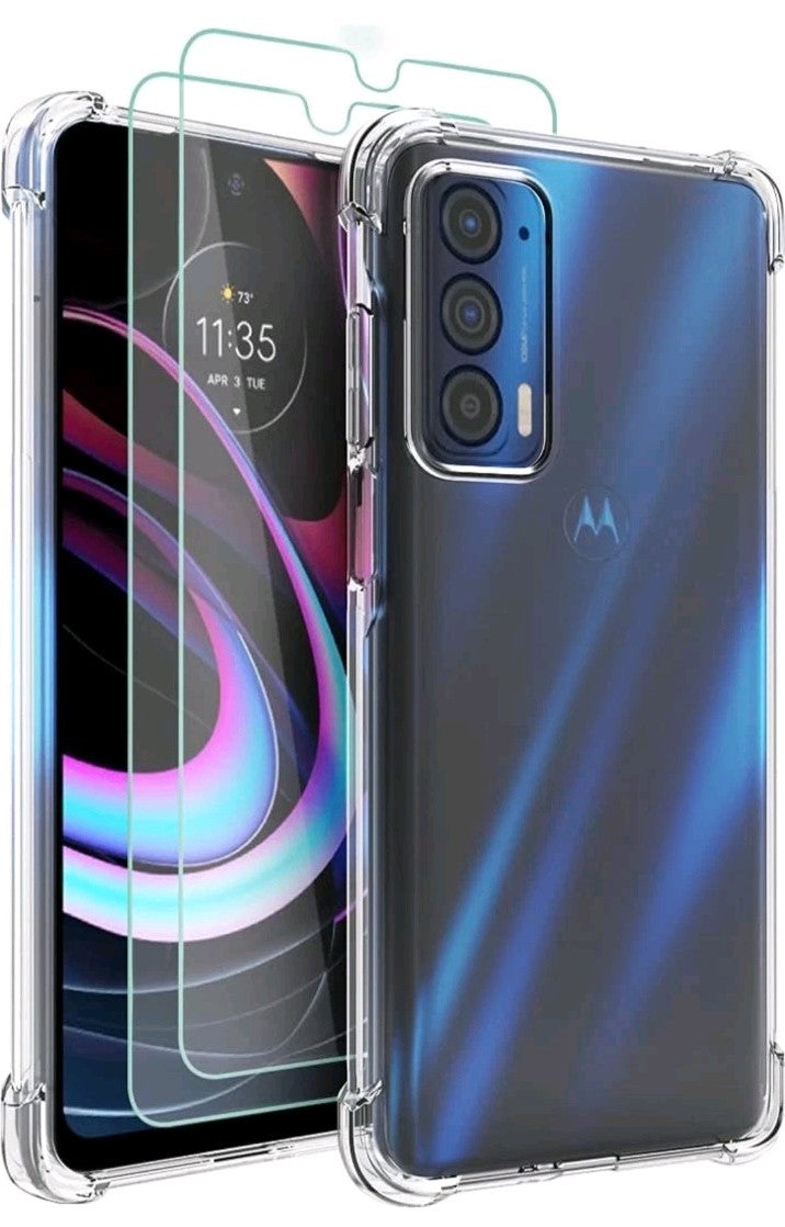 For Motorola Edge 2021 Case Phone Cover + Glass