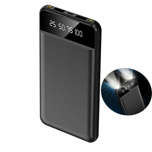 10000mAh Power Bank Dual USB Slim External Battery Pack Charger with LCD Display