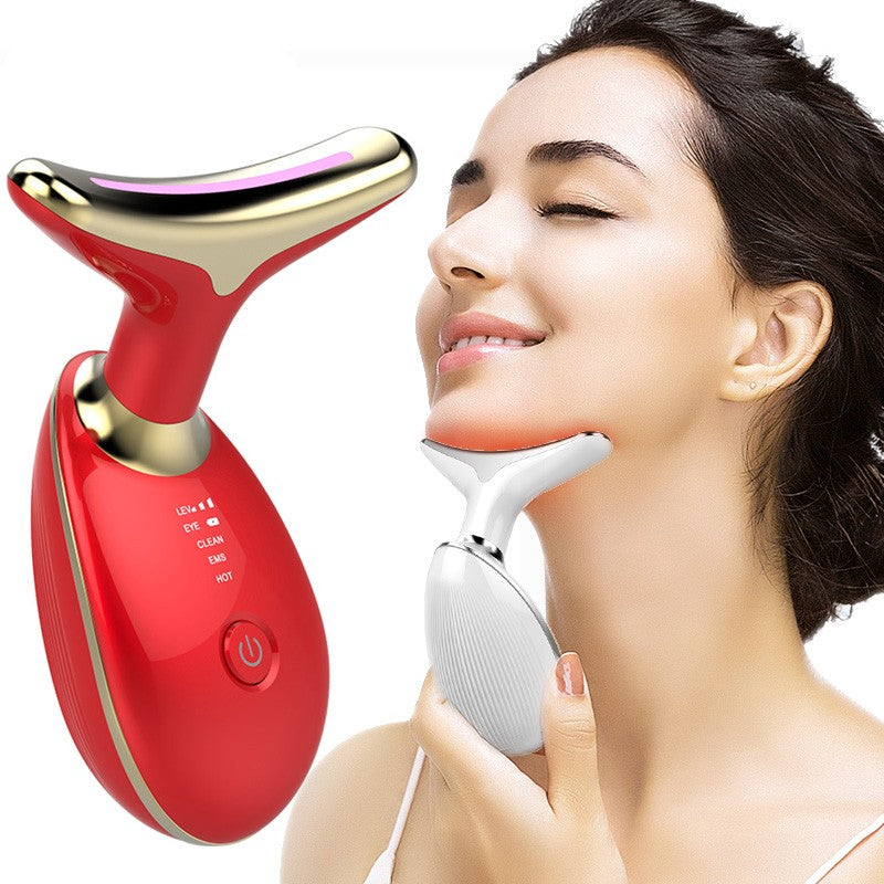 EMS Thermal Neck Lifting And Tighten Massager Electric Microcurrent Wrinkle Remo