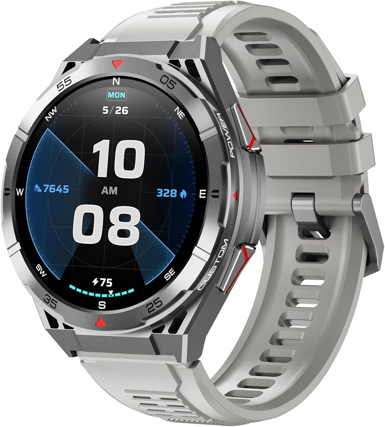 2025 Military Smart Watch (Call Receive/Dial) Rugged GPS Sport Fitness Tracker